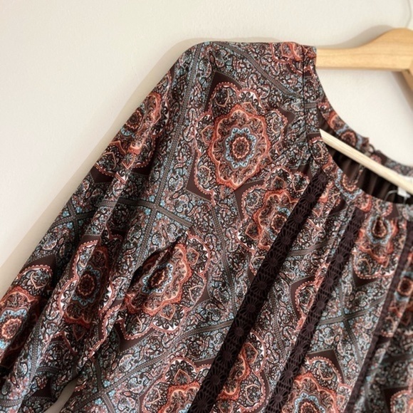 ⭐️⭐️Daniel Rainn Boho Drop Waist Crochet Accent Dress, NWT, Size Medium, - Picture 6 of 16